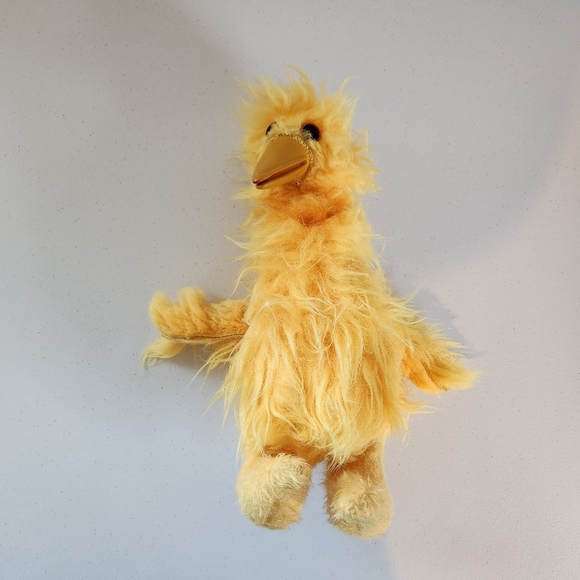 Vintage 70s 80s YELLOW BIG BIRD Stuffed Plush Animal Toy Pet Ganz Bros Rubber - Picture 1 of 8